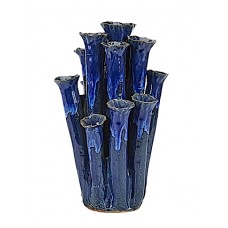 Blue Trumpet Vase