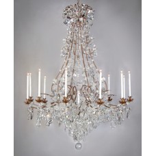 Overdressed Iron Chandelier with Leaves