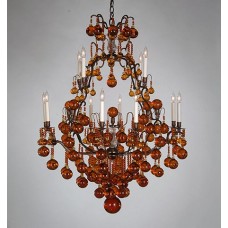 Versailles Chandelier with Amber Crystal