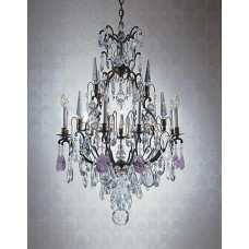 Versailles Chandelier with Semi-Precious Pendalogues