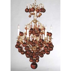 Versailles Chandelier with Amber Spheres