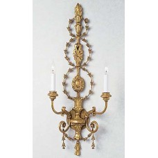 Carved Wood And Iron Wall Sconce