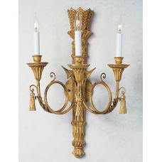 Carved Wood And Iron Wall Sconce