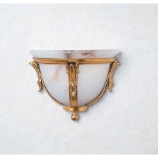 Bronze Wall Sconce with Alabaster