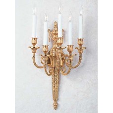 Neoclassical Urn And Drape Bronze Wall Sconce
