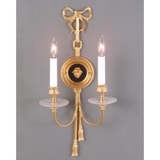 Bronze Wall Sconce with Rock Crystal