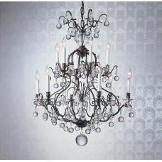 Bronze Versailles Chandelier with Crystal Spheres