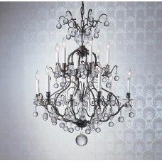 Bronze Versailles Chandelier with Crystal Spheres