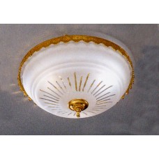 Ceiling Mount with Cut French Glass