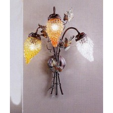 Iron And Glass Wall Sconce