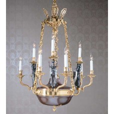 Copper And Brass Empire Chandelier