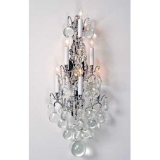 Versailles Sconce with Clear Crystal Spheres