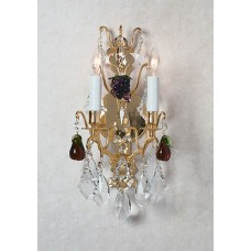 Versailles Sconce with Crystal Fruit