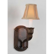 Sand-cast bronze wall sconce