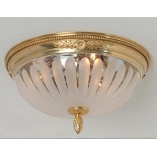 Bronze and Glass Flush Mount