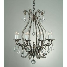 Bronze Chandelier with Strass Beading