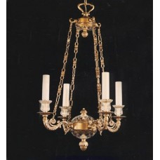 Petit Bronze Cast Chandelier