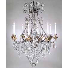 Overdressed Iron Chandelier with Leaves