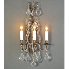Bronze Wall Sconce with Beading