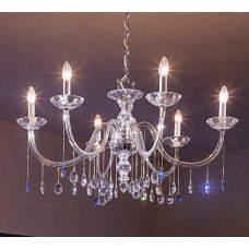 Contemporary Glass Chandelier with Strass