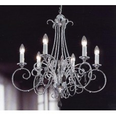 Chrome and Crystal Chandelier