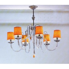 Chrome and Glass Chandelier
