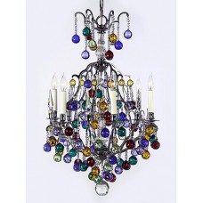 Multi-Color Crystal Chandelier