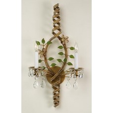 Iron and Crystal Wall Sconce