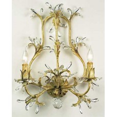 Iron and Swarovski Crystal Wall Sconce