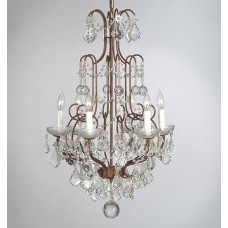Iron Chandelier with Swarovski Crystal