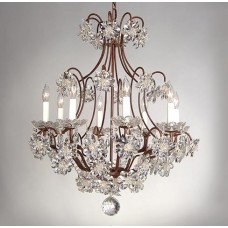 Swarovski Strass Flowers on Iron Chandelier