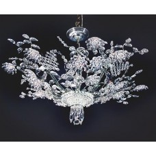 Art-Deco Crystal Semiflush Chandelier