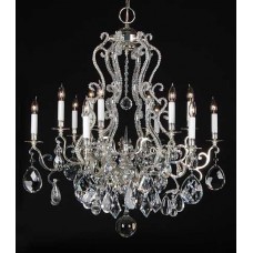 Sandcast Bronze Chandelier with Swarovski Beading