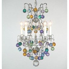 Multi-Color Crystal Chandelier