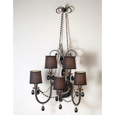 Murano Glass Wall Sconce in Black