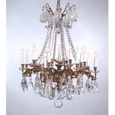 Rococo Chandelier with Quartz Crystal