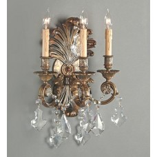 Bronze Wall Sconce with Crystals