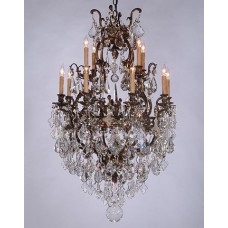 Bronze Chandelier with Crystal