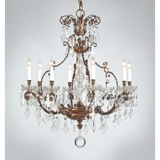 Sand-Cast Bronze Chandelier