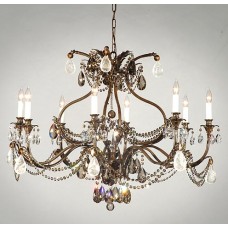 Sand Cast Bronze Chandelier