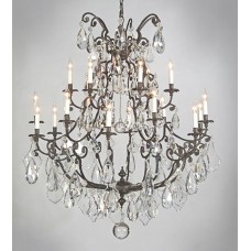 Sand-cast bronze chandelier