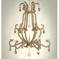 Iron Chandelier with Crystal